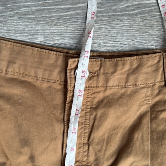 FRAME Pleated cotton-twill wide-leg pants Camel 27 - Picture 8 of 13